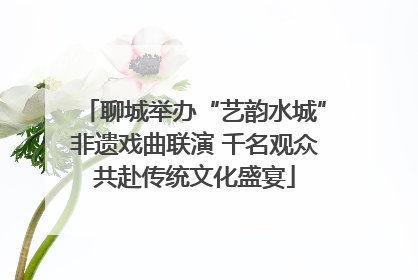 聊城举办“艺韵水城”非遗戏曲联演 千名观众共赴传统文化盛宴