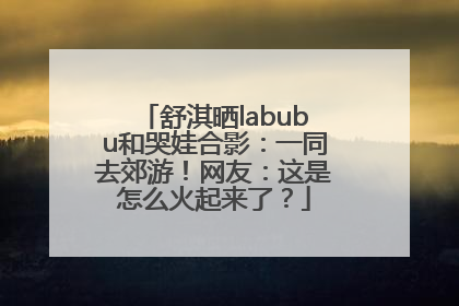 舒淇晒labubu和哭娃合影：一同去郊游！网友：这是怎么火起来了？