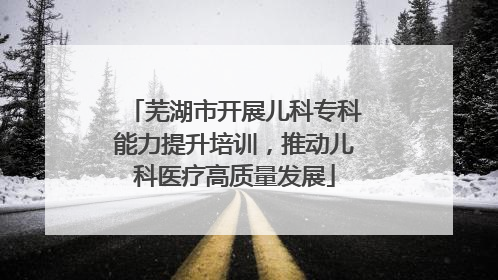芜湖市开展儿科专科能力提升培训，推动儿科医疗高质量发展