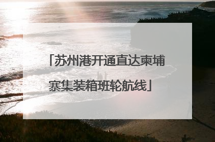 苏州港开通直达柬埔寨集装箱班轮航线