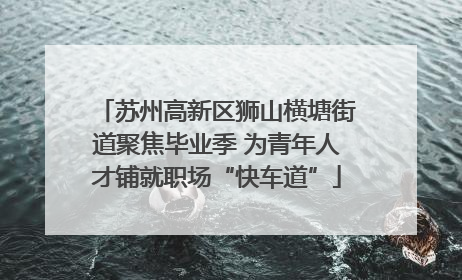 苏州高新区狮山横塘街道聚焦毕业季 为青年人才铺就职场“快车道”