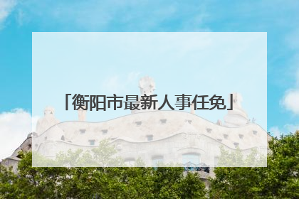 衡阳市最新人事任免