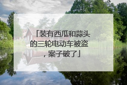 装有西瓜和蒜头的三轮电动车被盗，案子破了