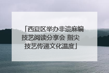 西夏区举办非遗麻编技艺阅读分享会 指尖技艺传递文化温度