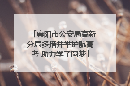襄阳市公安局高新分局多措并举护航高考 助力学子圆梦