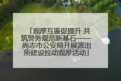 观摩互鉴促提升 共筑警务规范新基石——尚志市公安局开展派出所建设拉动观摩活动