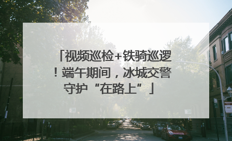 视频巡检+铁骑巡逻！端午期间，冰城交警守护“在路上”