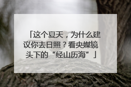 这个夏天，为什么建议你去日照？看央媒镜头下的“经山历海”