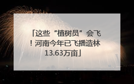 这些“植树员”会飞！河南今年已飞播造林13.63万亩
