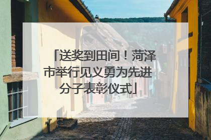 送奖到田间！菏泽市举行见义勇为先进分子表彰仪式