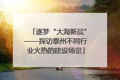 逐梦“大海新晨”——探访泰州不同行业火热的建设场景