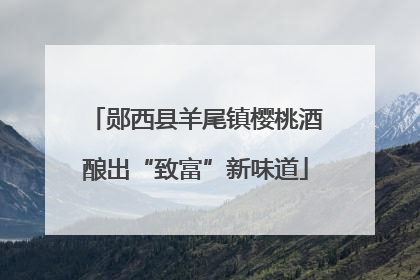郧西县羊尾镇樱桃酒酿出“致富”新味道
