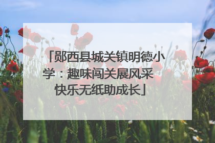 郧西县城关镇明德小学：趣味闯关展风采 快乐无纸助成长