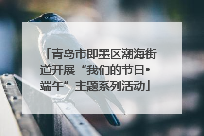 青岛市即墨区潮海街道开展“我们的节日•端午”主题系列活动