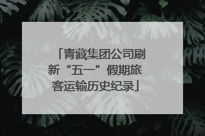 青藏集团公司刷新“五一”假期旅客运输历史纪录