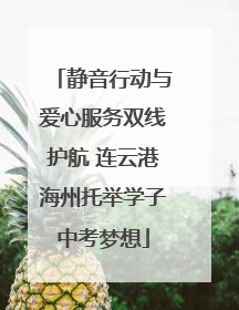 静音行动与爱心服务双线护航 连云港海州托举学子中考梦想