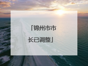 锦州市市长已调整