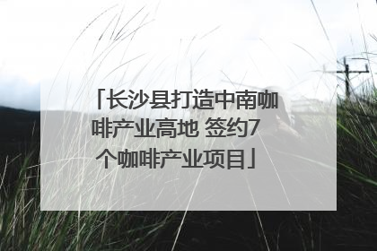 长沙县打造中南咖啡产业高地 签约7个咖啡产业项目