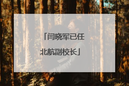 闫晓军已任北航副校长