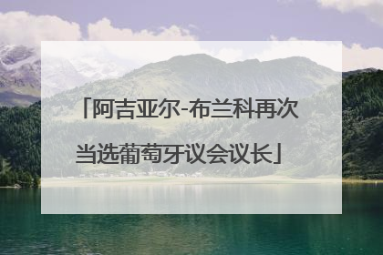 阿吉亚尔-布兰科再次当选葡萄牙议会议长