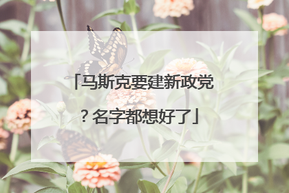 马斯克要建新政党？名字都想好了