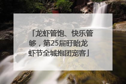龙虾管饱、快乐管够，第25届盱眙龙虾节全城抱团宠客