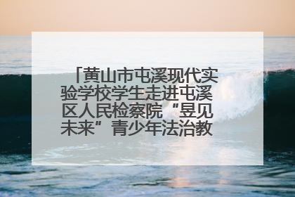 黄山市屯溪现代实验学校学生走进屯溪区人民检察院“昱见未来”青少年法治教育宣传基地