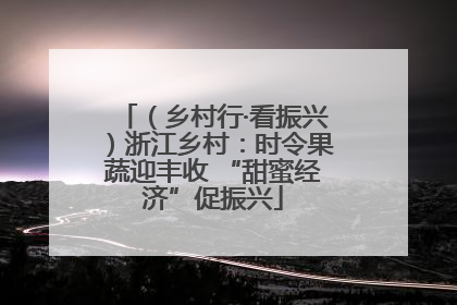 （乡村行·看振兴）浙江乡村：时令果蔬迎丰收 “甜蜜经济”促振兴