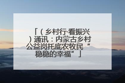 （乡村行·看振兴）通讯：内蒙古乡村公益岗托底农牧民“稳稳的幸福”