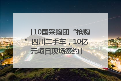 10国采购团“抢购”四川二手车，10亿元项目现场签约