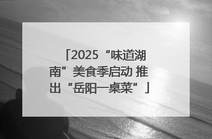 2025“味道湖南”美食季启动 推出“岳阳一桌菜”
