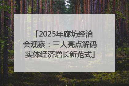 2025年廊坊经洽会观察：三大亮点解码实体经济增长新范式