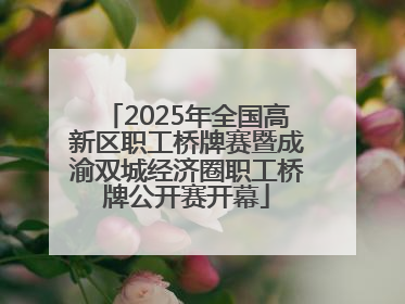 2025年全国高新区职工桥牌赛暨成渝双城经济圈职工桥牌公开赛开幕