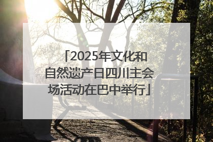 2025年文化和自然遗产日四川主会场活动在巴中举行