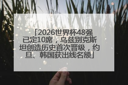 2026世界杯48强已定10席，乌兹别克斯坦创造历史首次晋级，约旦、韩国获出线名额