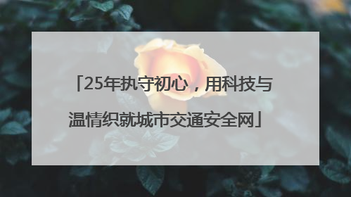 25年执守初心，用科技与温情织就城市交通安全网