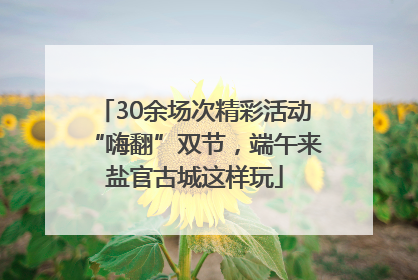 30余场次精彩活动“嗨翻”双节，端午来盐官古城这样玩