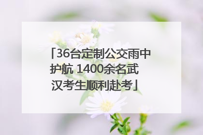 36台定制公交雨中护航 1400余名武汉考生顺利赴考