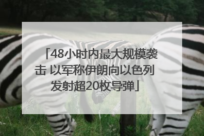 48小时内最大规模袭击 以军称伊朗向以色列发射超20枚导弹