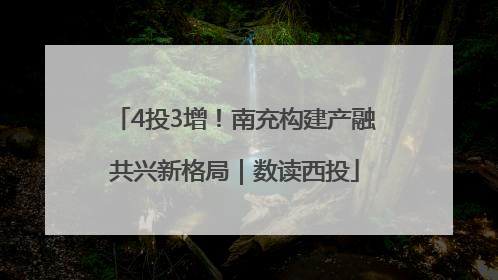 4投3增！南充构建产融共兴新格局｜数读西投