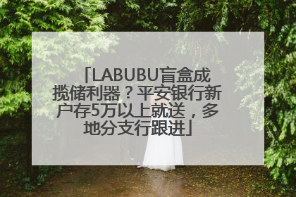 LABUBU盲盒成揽储利器？平安银行新户存5万以上就送，多地分支行跟进