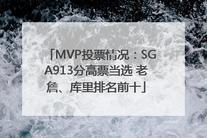 MVP投票情况：SGA913分高票当选 老詹、库里排名前十